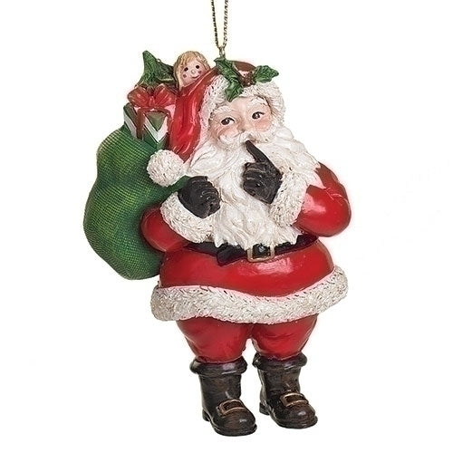 Santa Bearing Gifts Ornament - The Country Christmas Loft