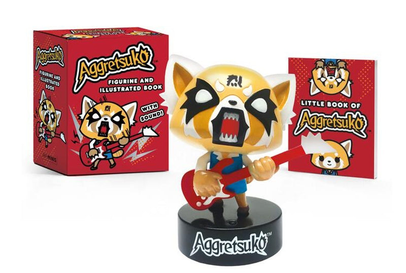 Aggretsuko Figurine and Illustrated Book With Sound