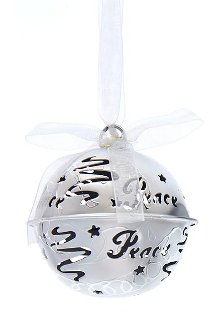 Hanging Word Bell Ornaments - Silver - - The Country Christmas Loft