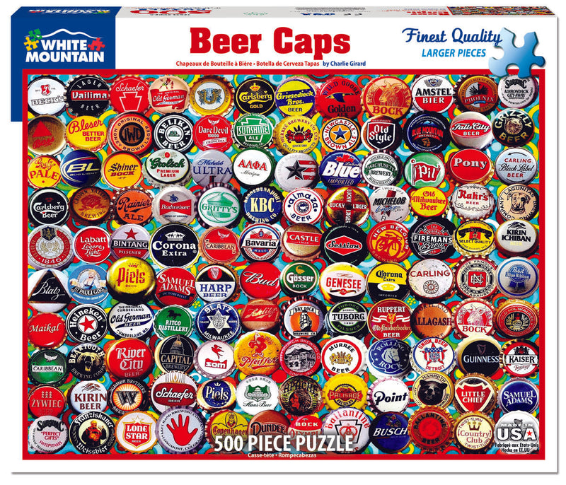 Beer Bottle Caps - 550 Piece Jigsaw Puzzle - The Country Christmas Loft