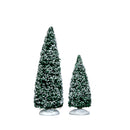 Snowy Juniper Tree - Set Of 2 - The Country Christmas Loft