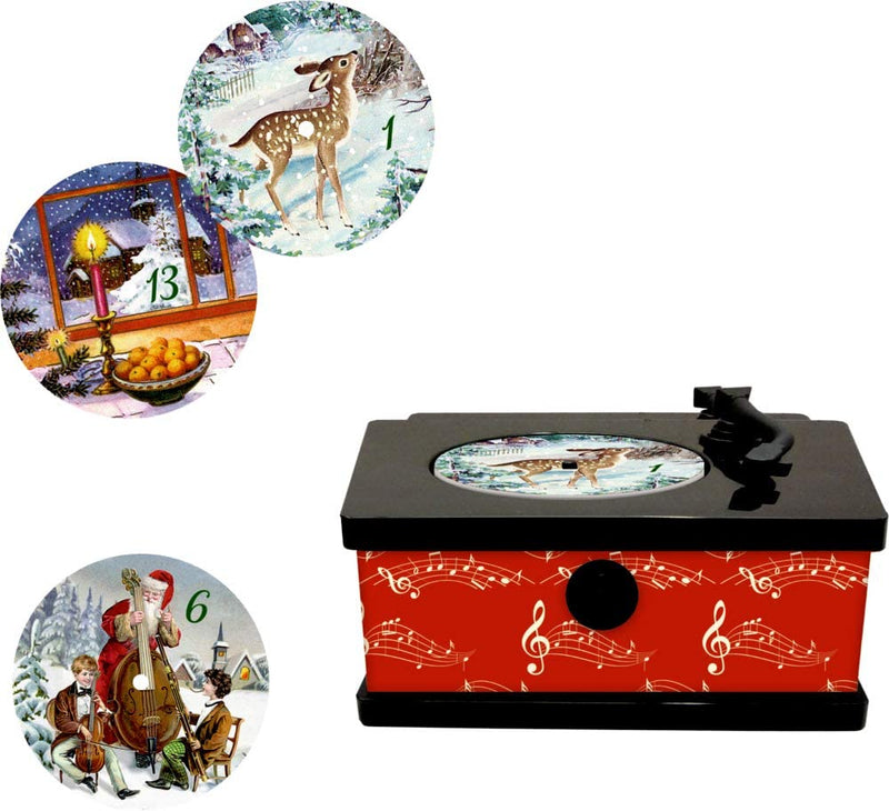 Vintage Gramophone Musical Advent Calendar - The Country Christmas Loft
