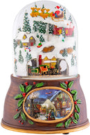 Musical Village with Santa Train - 6 inch Snowglobe - The Country Christmas Loft