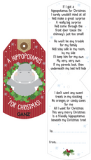 Christmas Hippo - 9 Inch - The Country Christmas Loft