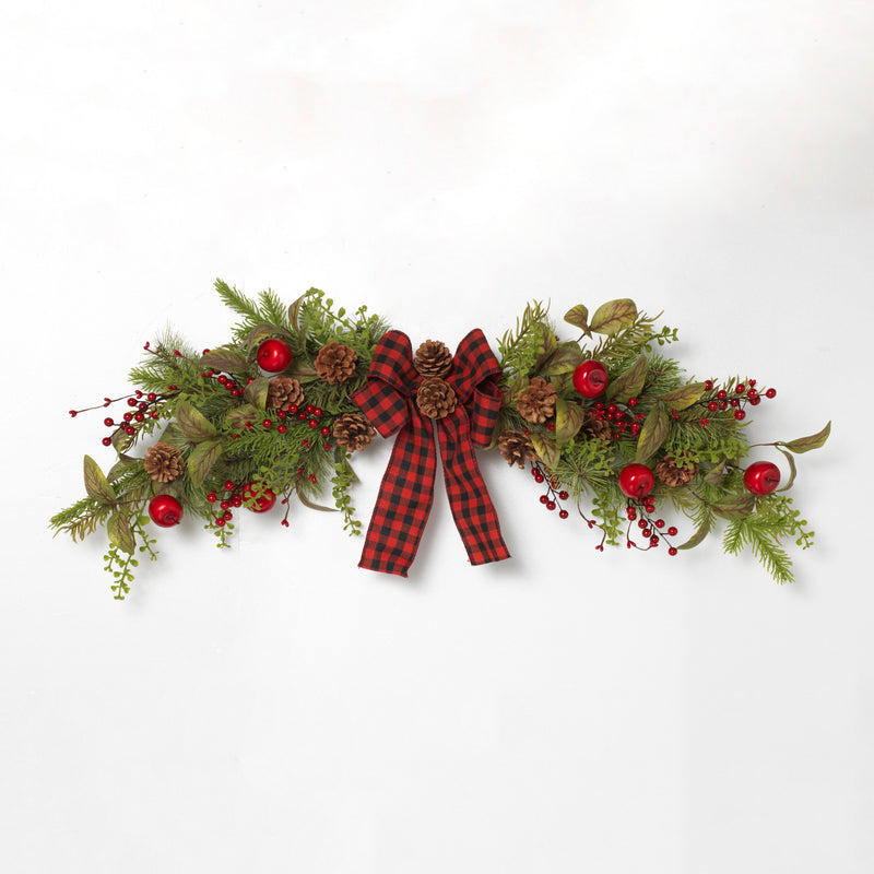 Holiday Pine & Berry Centerpiece - 36" Long - The Country Christmas Loft