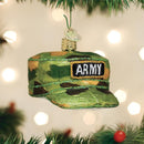 Army Cap Glass Ornament - The Country Christmas Loft