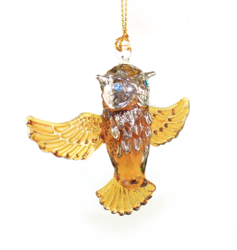 Egyptian Blown Glass Ornament - Owl