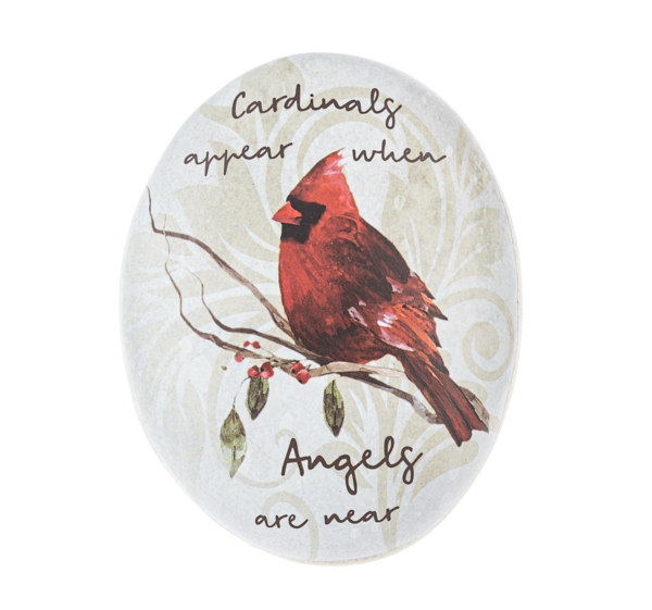 Bereavement Cardinal Memory Stone - The Country Christmas Loft