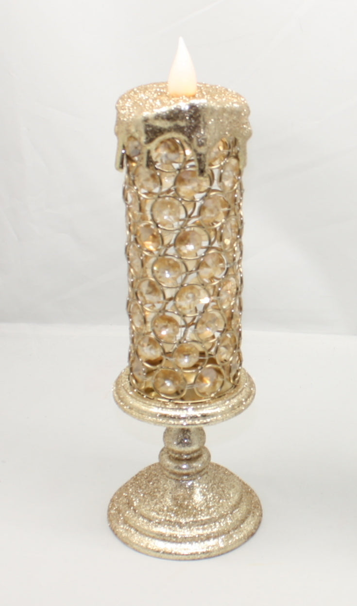 Lighted Jeweled Candle - 12 Inch - - The Country Christmas Loft
