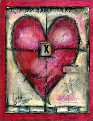Notion Card - Heart Love Card - The Country Christmas Loft