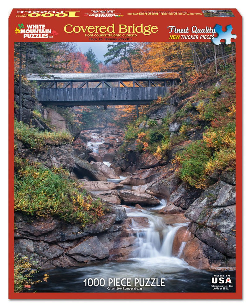 Covered Bridge Puzzle - 1000 Piece - The Country Christmas Loft