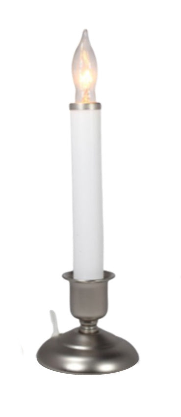 Cape Cod - Pewter Electric Sensor 9 Inch Window Candle - The Country Christmas Loft