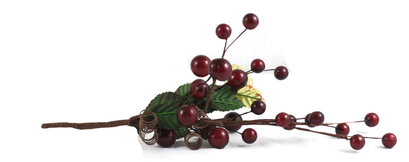 9" Berry Spray - Burgundy - The Country Christmas Loft