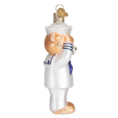 Old World Christmas Navy Bear Glass Blown Ornament - The Country Christmas Loft