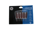 GE Incandescent String Light Bulbs 5 pack -  Red - The Country Christmas Loft