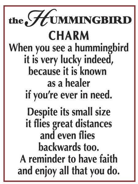 Hummingbird Pocket Charm - The Country Christmas Loft