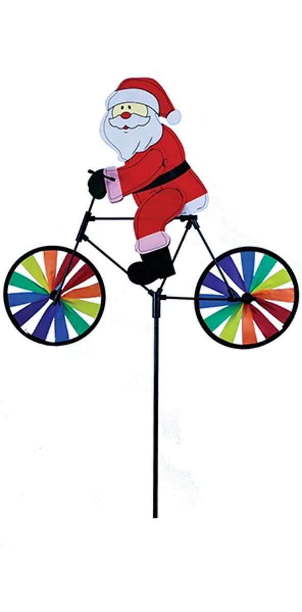 Christmas Yard Bike Spinner - Santa
