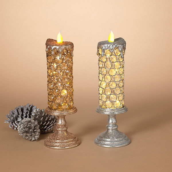 Lighted Jeweled Candle - 12 Inch - - The Country Christmas Loft