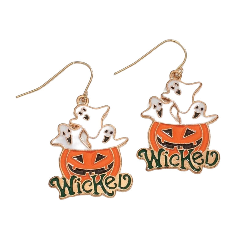 Wicked Ghosts Enameled - Earrings