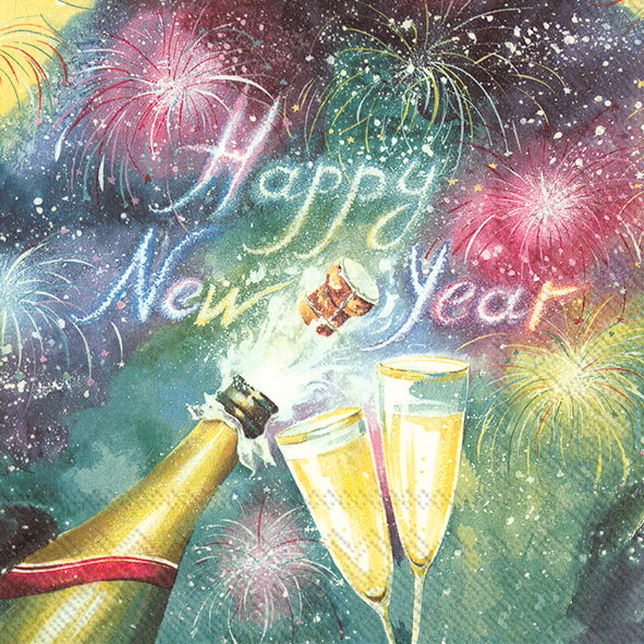 New Year Midnight Sparkle Cocktail Napkin - The Country Christmas Loft