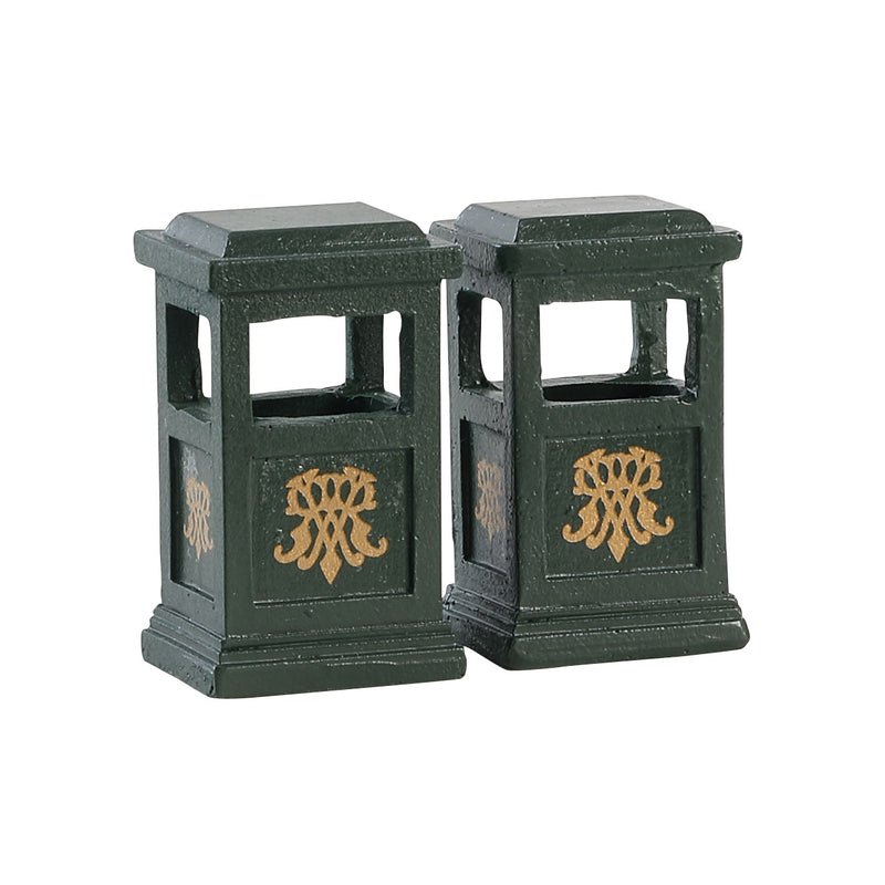 Green Trash Can - 2 Piece Set - The Country Christmas Loft