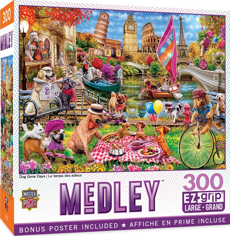Medley - Dog Gone Days 300 Piece Ez Grip Puzzle