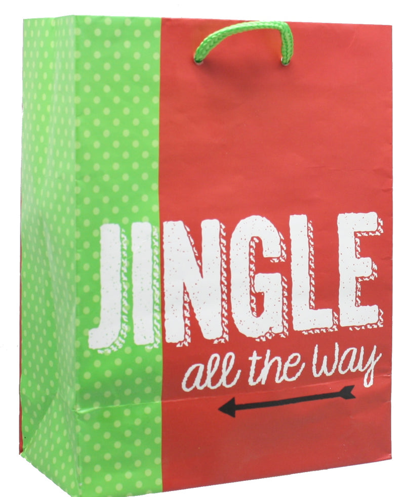 Jingle All The Way Gift Bag With Tissue - The Country Christmas Loft