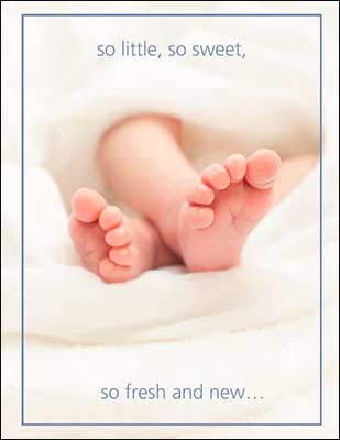 Notion - Fresh And New  Welcome Baby Card - The Country Christmas Loft