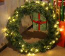 36 Inch Pvc Wreath LED Warm White - The Country Christmas Loft