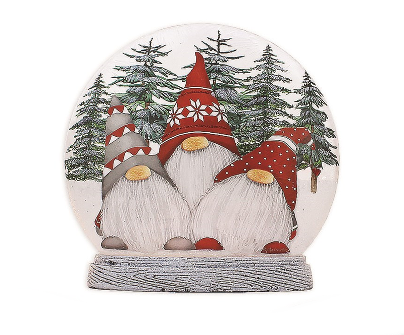 Gnomes Lighted Orb with Resin Base - 3 Pals