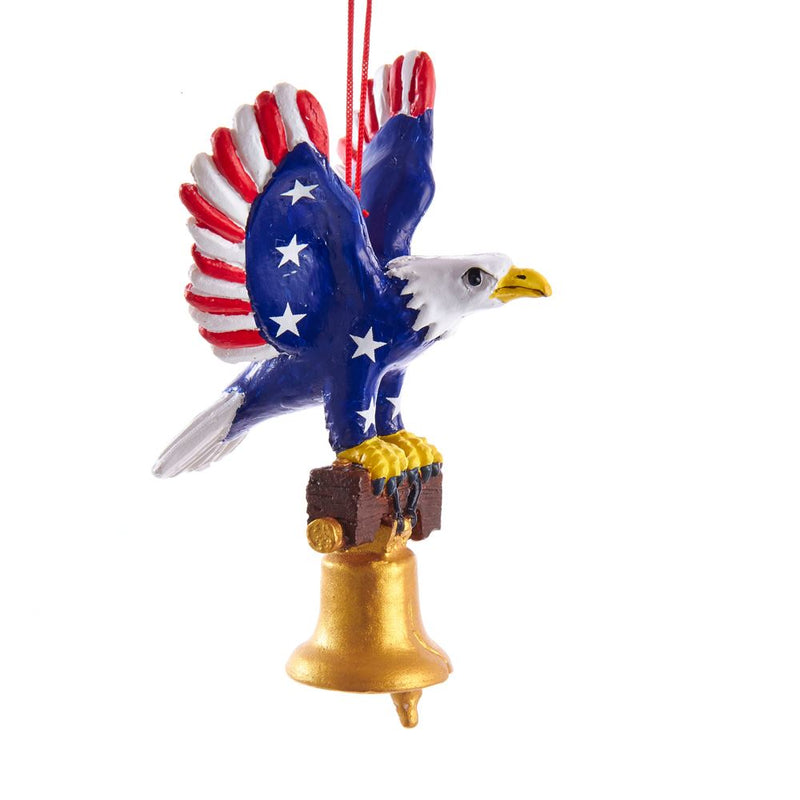 American Eagle With Bell Ornament - The Country Christmas Loft