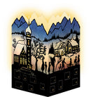 Coppenrath Silhouette Advent Lantern Card With Envelope - Winter Village - The Country Christmas Loft