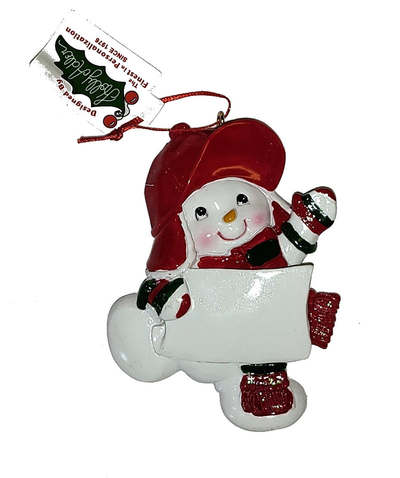 Snow Kid Ornament - Boy - Flap Hat - The Country Christmas Loft
