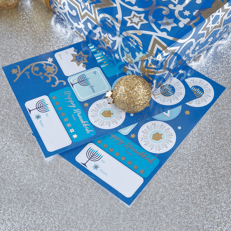 Hanukkah Shine Gift Tag Sheets - The Country Christmas Loft