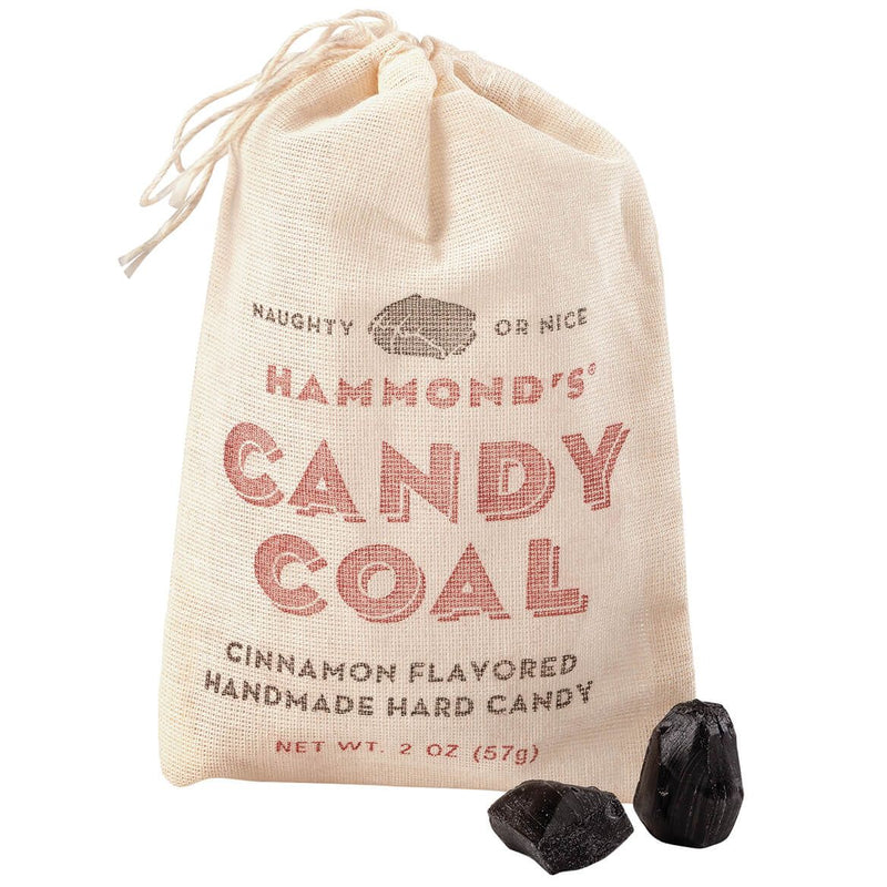 Pull String Bag of Coal (Cinnamon candy)