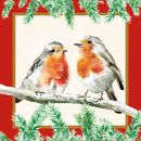 Paper Lunch Napkin - Robins - Red - The Country Christmas Loft