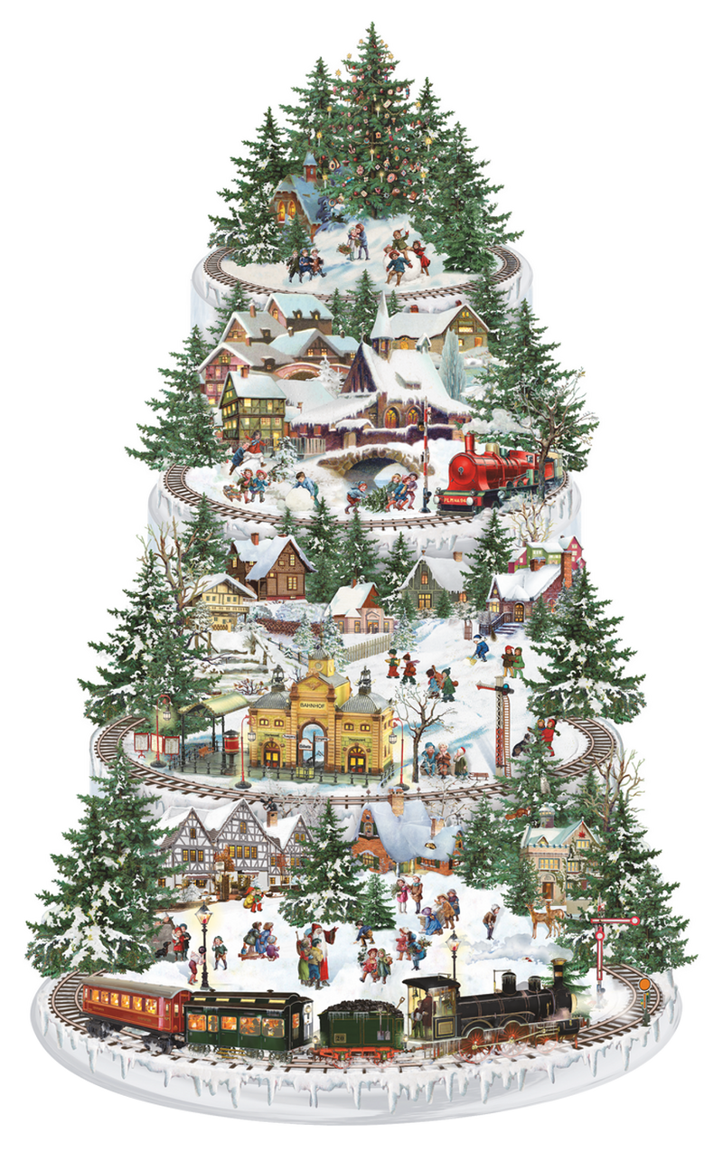 Christmas Railway - Die Cut Advent Calendar - The Country Christmas Loft