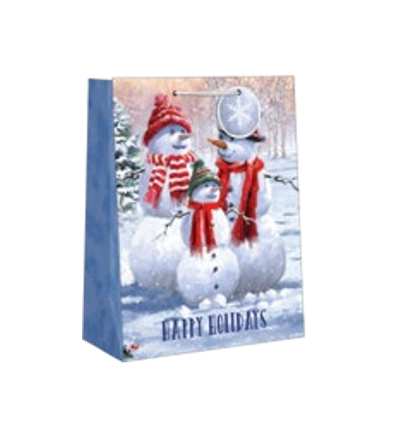 Traditional Small Gift Bag - Snow Family - The Country Christmas Loft