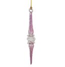Outer Swirl Icicle Glass Ornaments - Pink - Clear Center - Christmas >> Ornaments >> Egyptian Glass - by Egyptian Museum