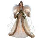 16 Inch  UL 10-Light Rustic Natural Angel Treetop - The Country Christmas Loft