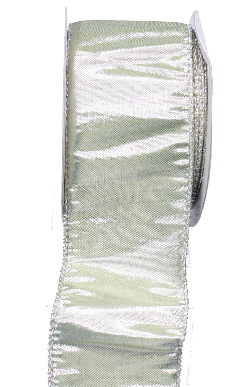 Aspen Green Shimmer Wired Ribbon - The Country Christmas Loft