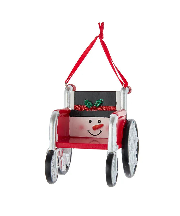 Snowman Style Wheelchair Ornament - The Country Christmas Loft