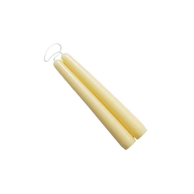 Mole Hollow Taper Pair (Parchment) - - The Country Christmas Loft