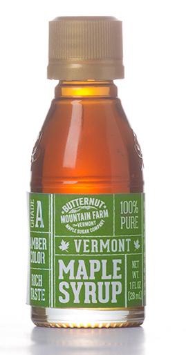 Vermont Maple Syrup - 1 Ounce Glass Bottle 'Nip' - Grade A Amber - The Country Christmas Loft