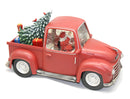 Lighted Santa Pickup Truck Waterglobe with Working Headlights