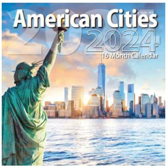 2024 American Cities Full Size Wall Calendar