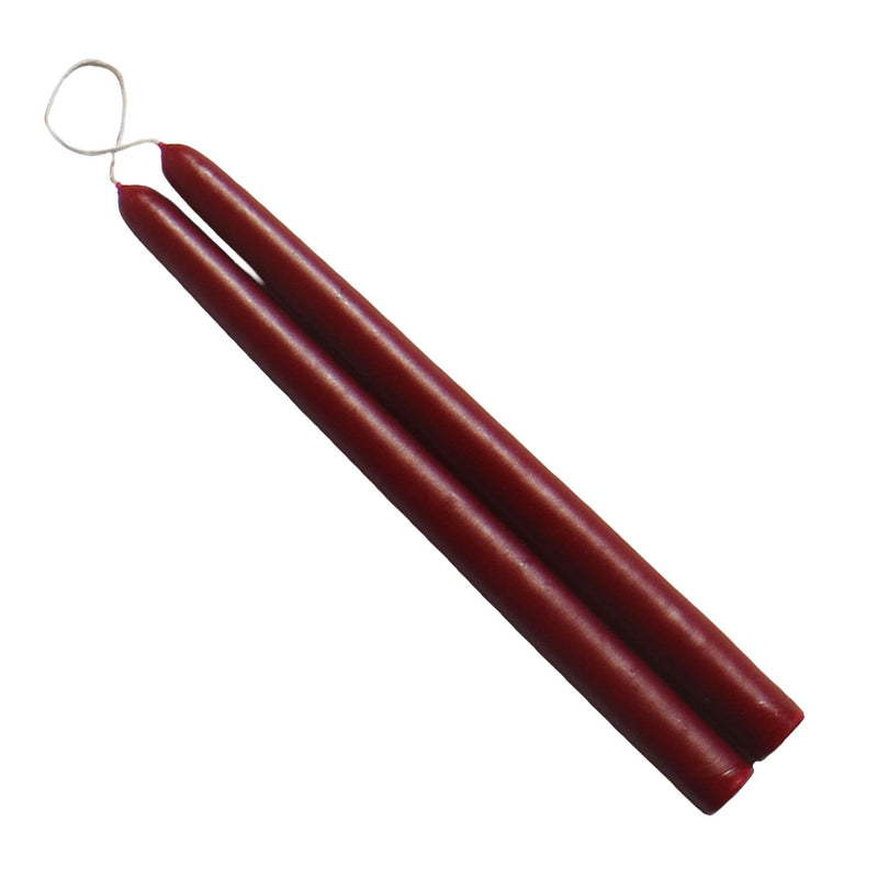 Mole Hollow Taper Pair (Burgundy Red) - - The Country Christmas Loft