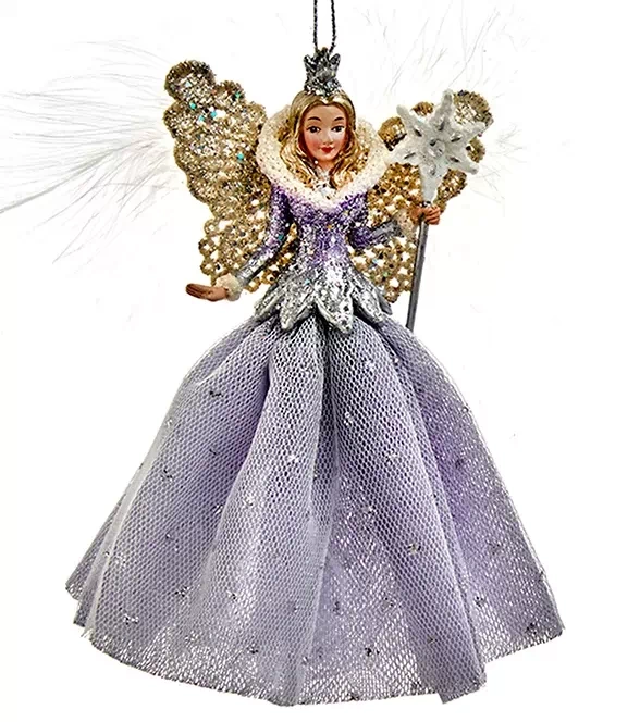 Lavender Snow Queen Ornament - - The Country Christmas Loft