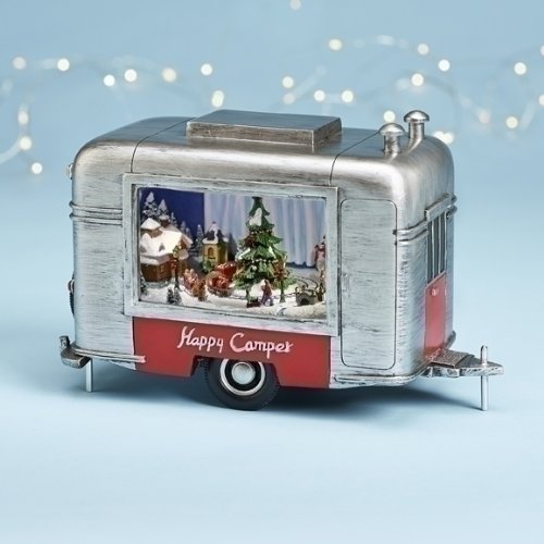 Musical Led Trailer With Santa - 9" - The Country Christmas Loft