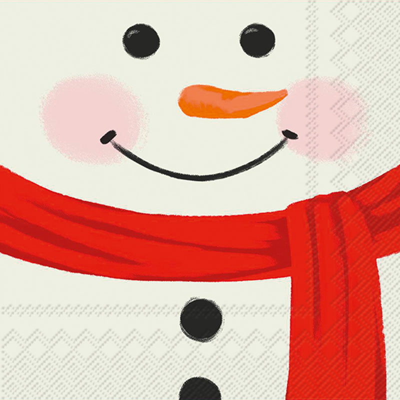 Snowman Face Cocktail Napkins - The Country Christmas Loft